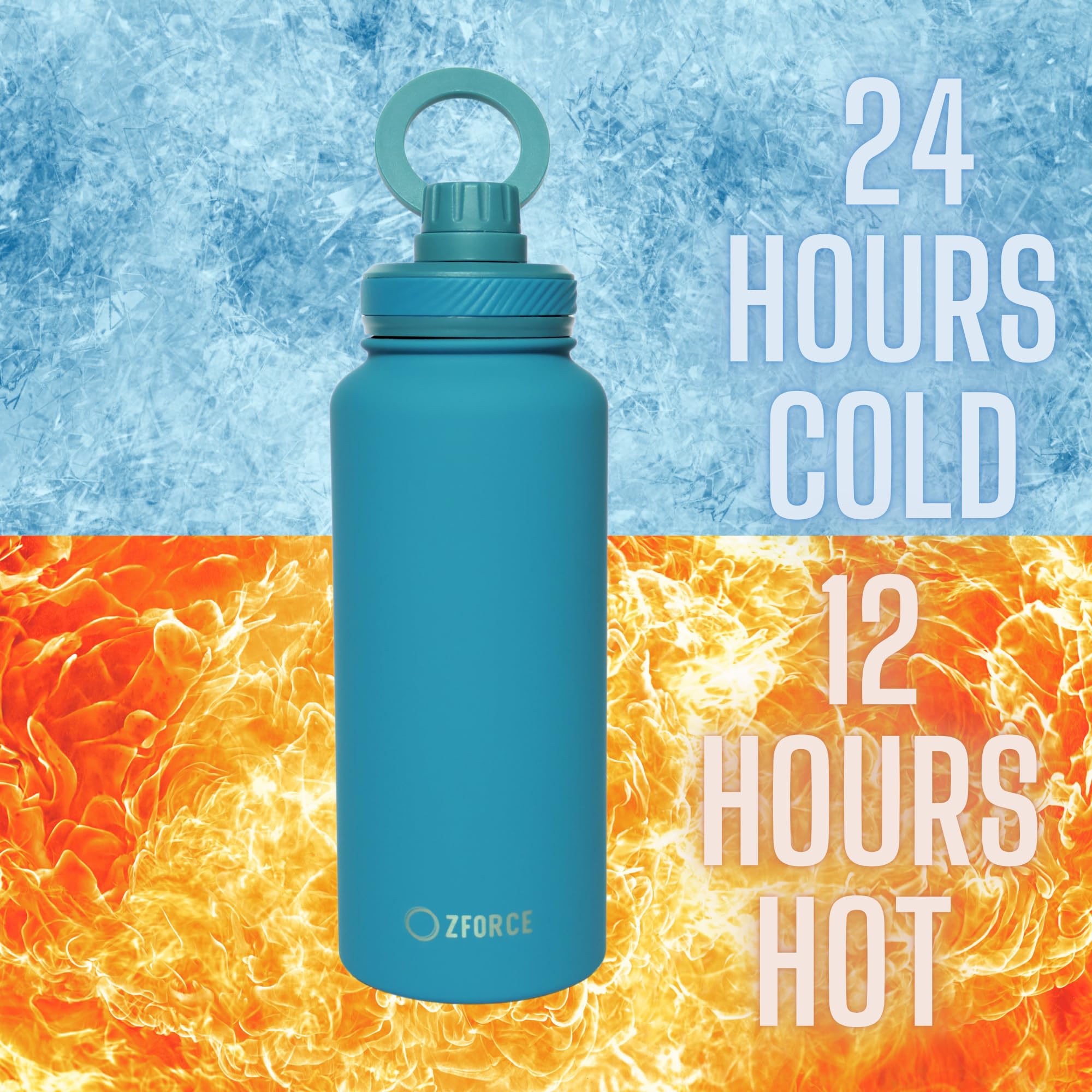 ZForce EcoSip 1000-32 oz (1000 ml) Stainless Steel Water Bottle